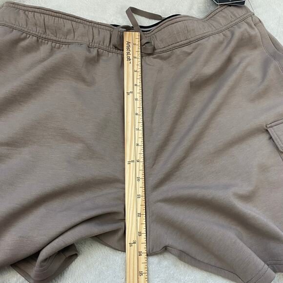 90 Degree Reflex James Cargo Shorts Men XXL Taupe Pull On Athletic Elastic Waist - Picture 8 of 11